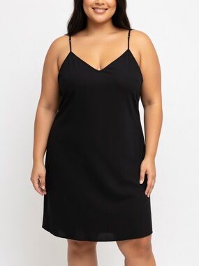Nordstrom Friends Like These black slip dress 2x